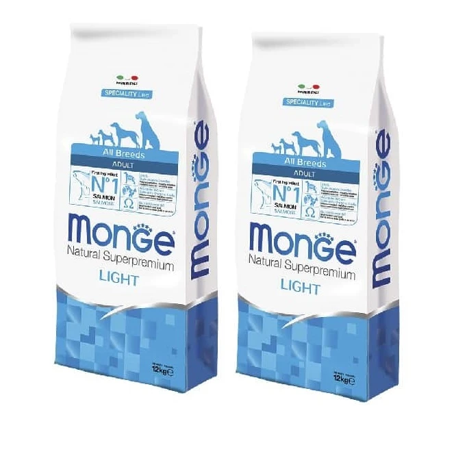 2 שקי מונג' לייט סלמון לכלב 12 ק"ג