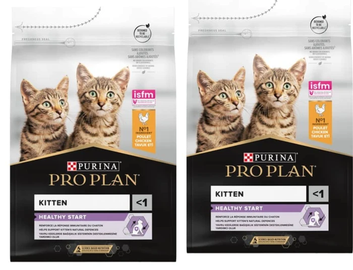 2 שקי אוכל לגור חתולים פרו פלאן עוף 3 ק"ג