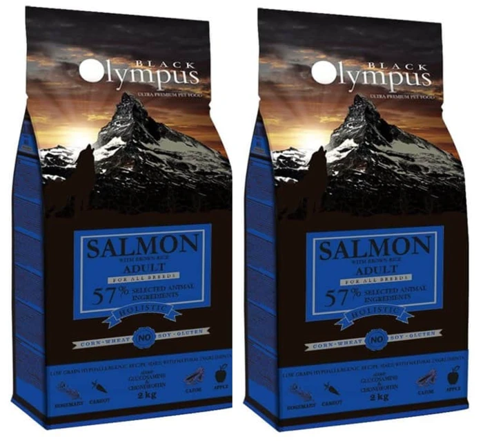 2 שקי אוכל לכלבים בלאק אולימפוס דגים ואורז חום 12 ק"ג