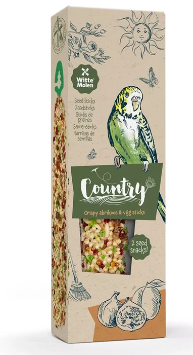 זוג מקלות דבש קאנטרי וויטה מולן מקלות