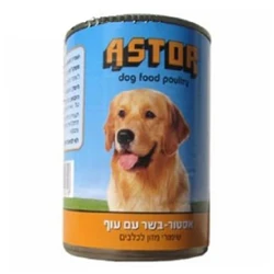 אסטור שימורי בשר עוף לכלבים, 410 גרם